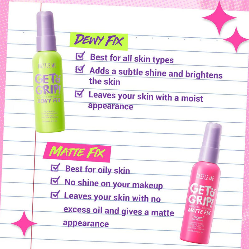 DAZZLE ME GET A GRIP! MAKEUP SETTING SPRAY -MATTE FIX