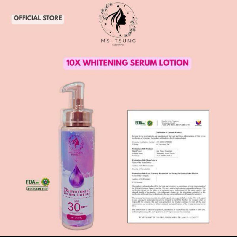 MS. TSUNG 10X WHITENING SERUM LOTION WITH SPF 30 PA+++
