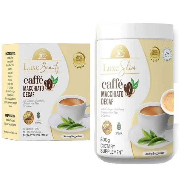 LUXE SLIM CAFFE MACCHIATO DECAF WITH COLLAGEN AND GLUTATHIONE