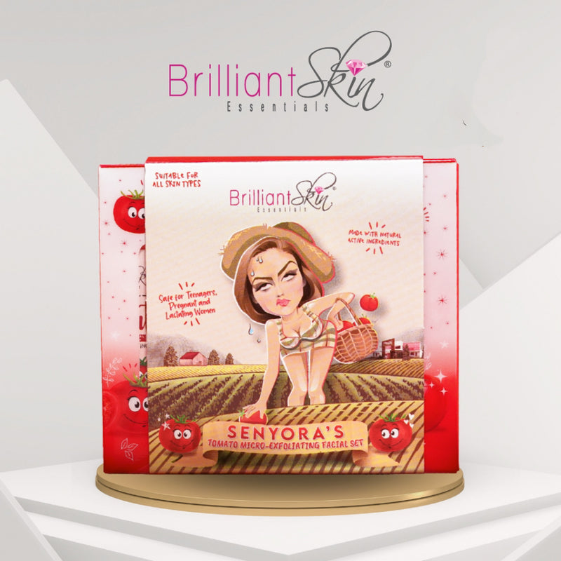 BRILLIANT SKIN SENYORAS TOMATO MICRO-EXFOLIATING FACIAL SET