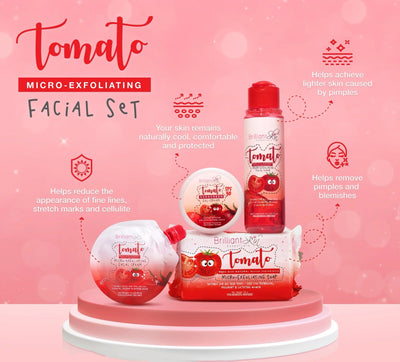 BRILLIANT SKIN SENYORAS TOMATO MICRO-EXFOLIATING FACIAL SET