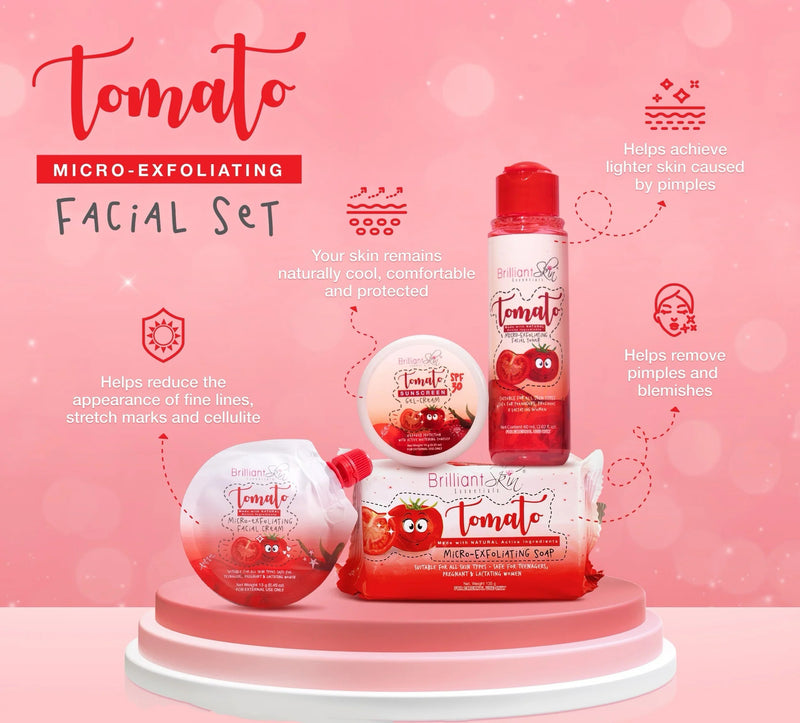 BRILLIANT SKIN SENYORAS TOMATO MICRO-EXFOLIATING FACIAL SET