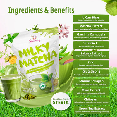 GLOWMING HEALTH & BEAUTY DRINK MILKY MATCHA 200G