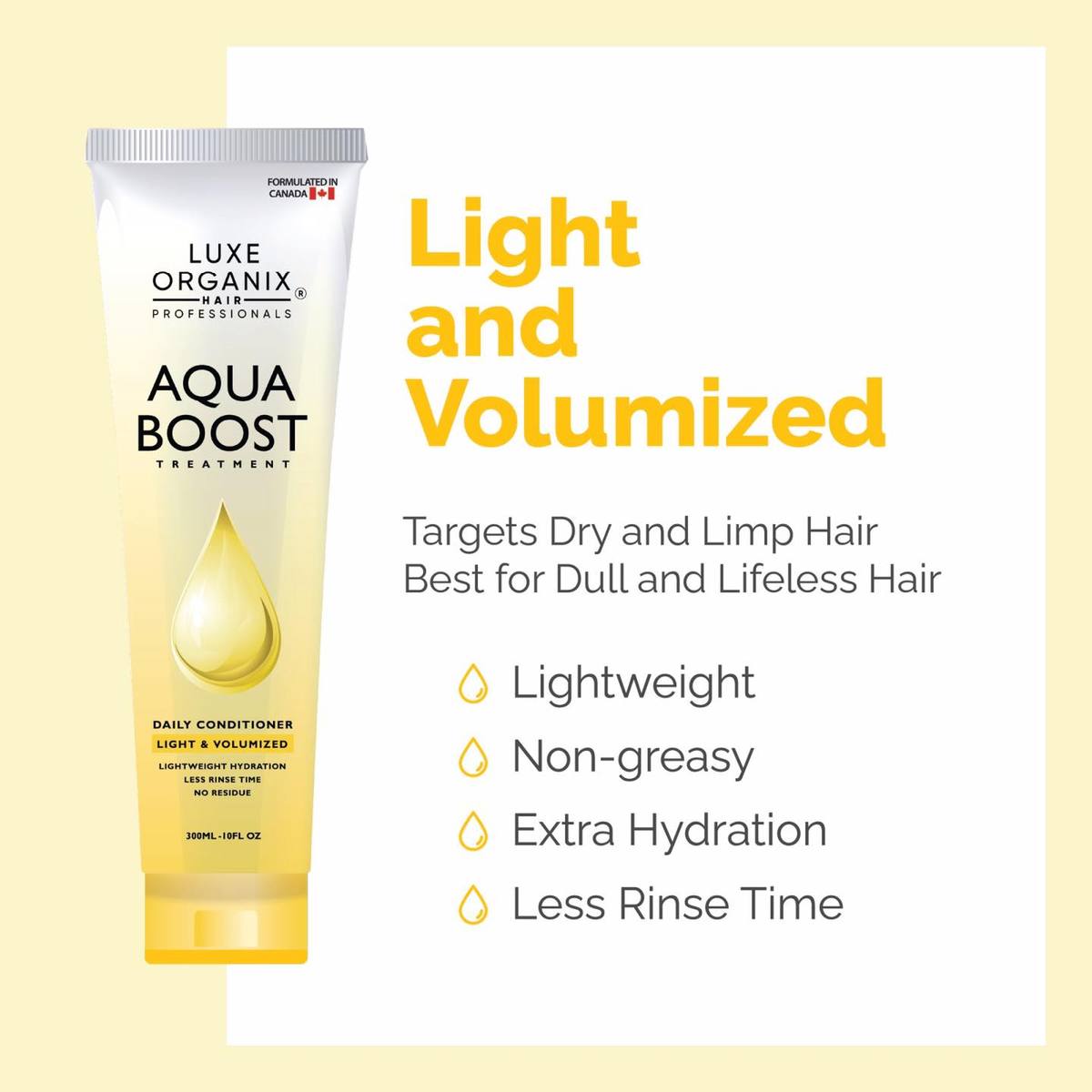 Acque Boost AQUA BOOST LIGHT AND VOLUMIZED AQUA BOOST HAIR CONDITIONER (300ml ...