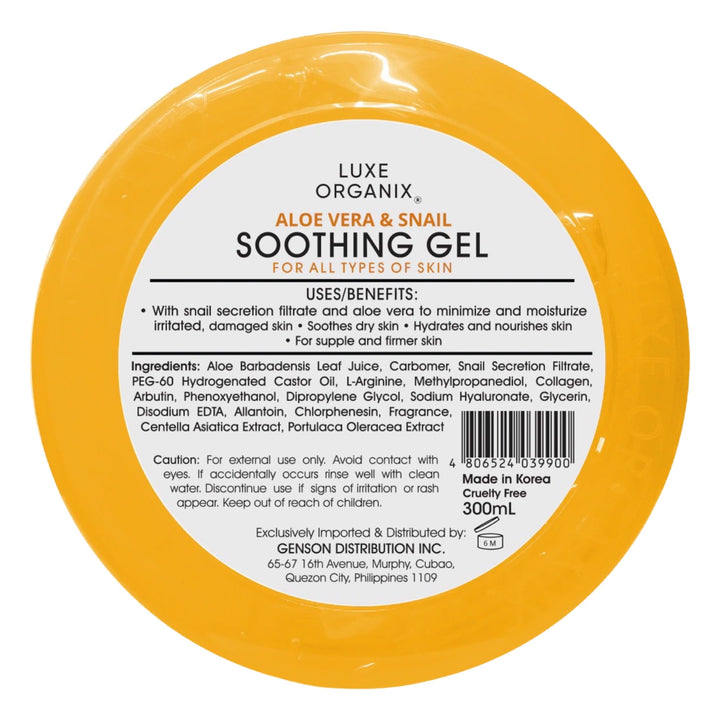 LUXE ORGANIX Aloe Vera & SNAIL SOOTHING GEL – Forever Filipino USA