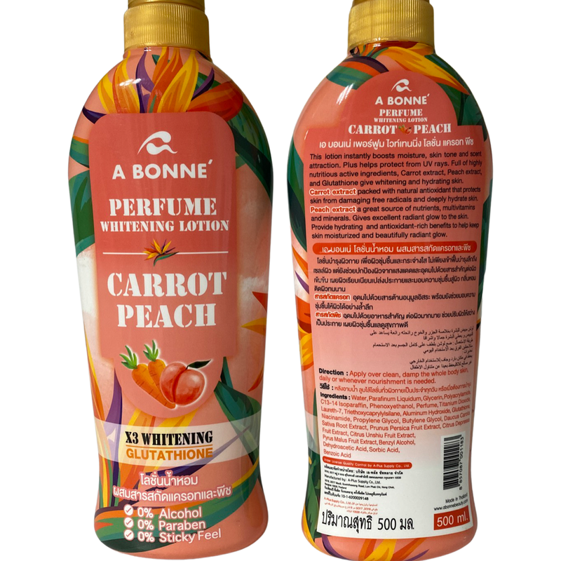 A BONNE PERFUME WHITENING LOTION (CARROT PEACH)