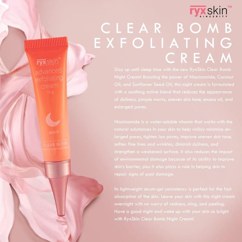RYX SKIN SINCERITY CLEAR BOMB (NEW PACKAGING & IMPROVED FORMULA)
